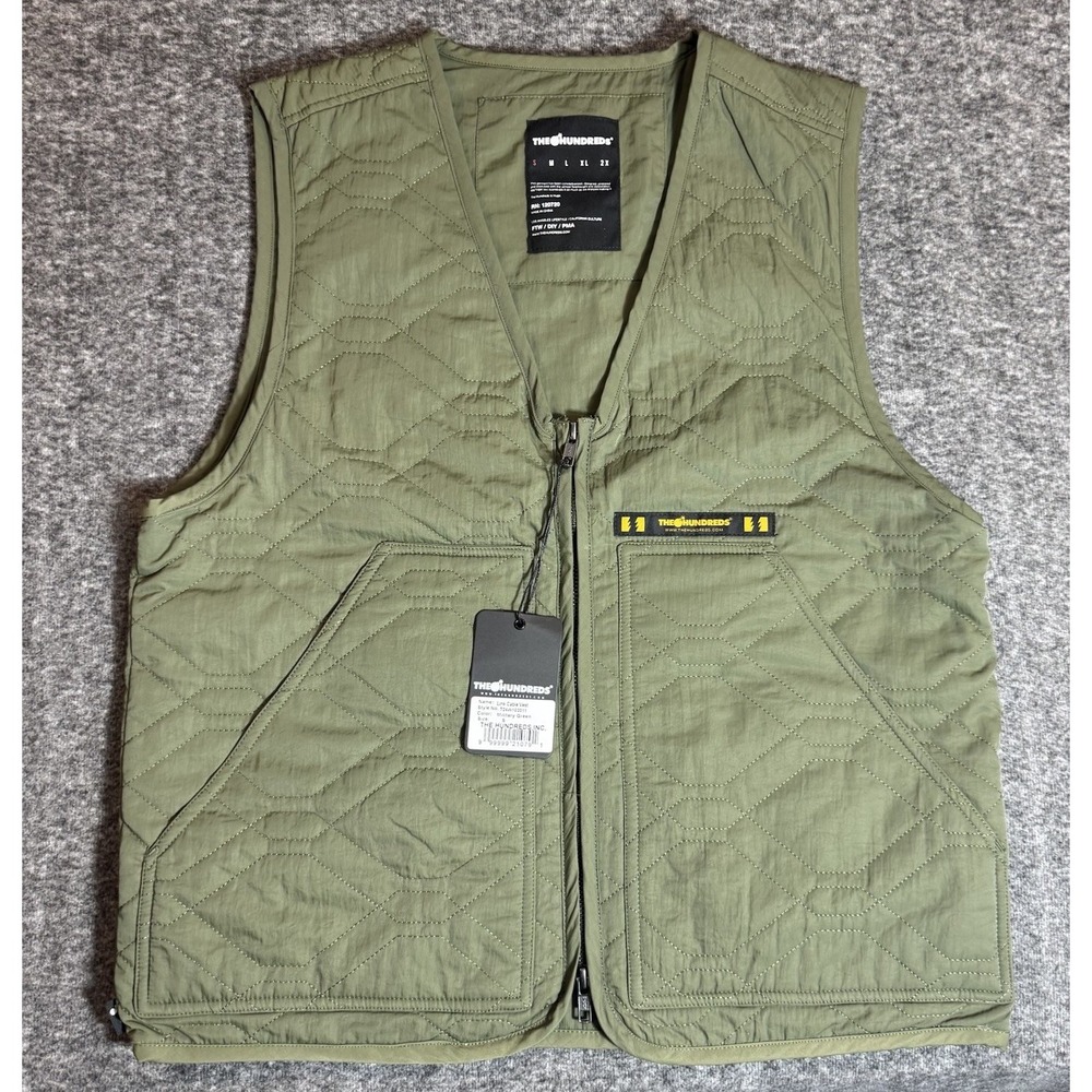 The Hundreds - Link Cable Vest - Military Green - Small - New w/ Tags